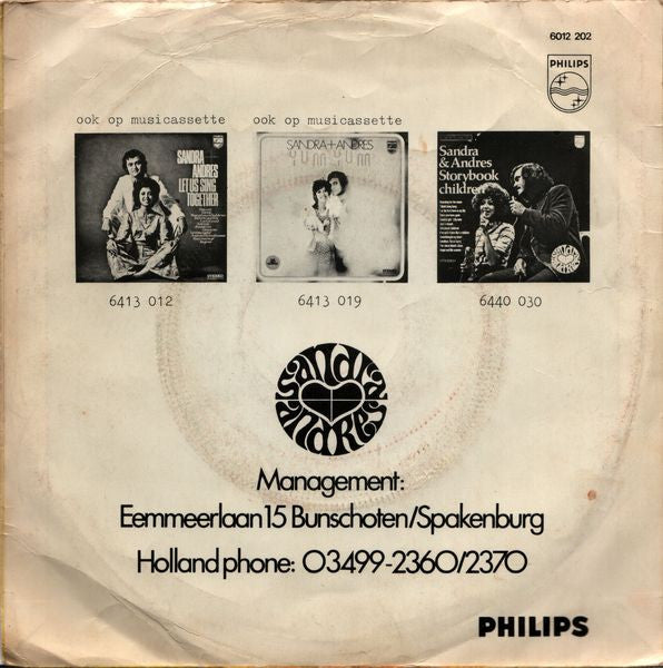Sandra & Andres : Als Het Om De Liefde Gaat / Oude Zigeuner (7",45 RPM,Single)