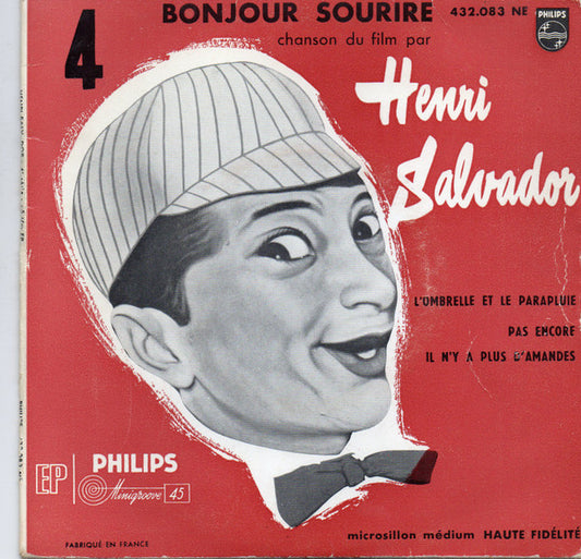Henri Salvador : 4 - Bonjour Sourire (7",45 RPM,EP)