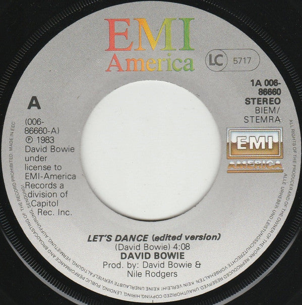 David Bowie : Let's Dance (7",45 RPM,Single,Stereo)