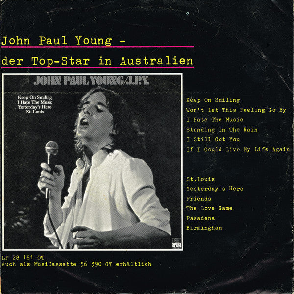 John Paul Young : Standing In The Rain / Keep On Smiling (7",Single,45 RPM)