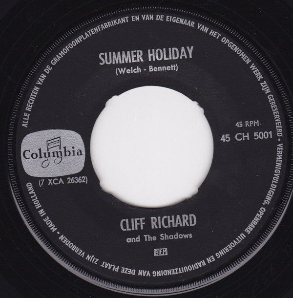 Cliff Richard & The Shadows : Summer Holiday (7",45 RPM,Single)