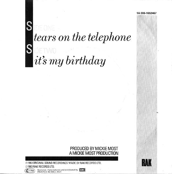 Hot Chocolate : Tears On The Telephone (7",45 RPM,Single)