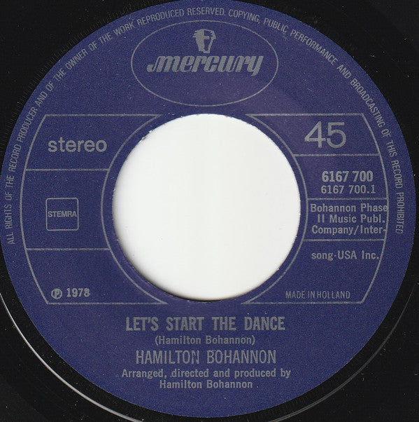 Hamilton Bohannon : Let's Start The Dance (7",45 RPM,Single)