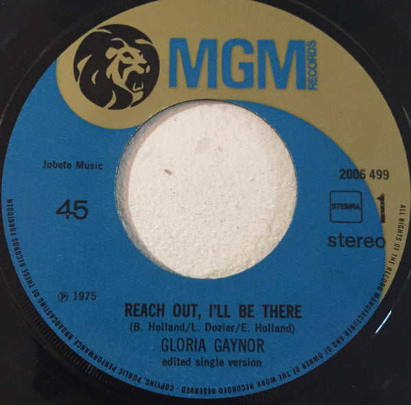 Gloria Gaynor : Reach Out, I'll Be There (7",Single,45 RPM)