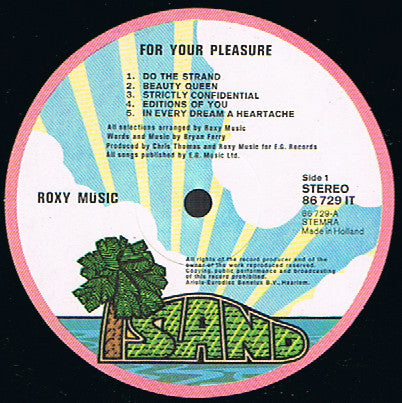 Roxy Music : For Your Pleasure (LP,Album)