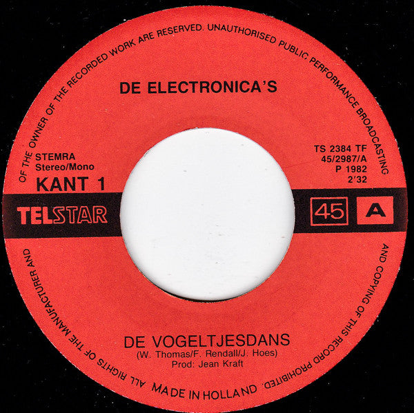 De Electronica's : De Vogeltjesdans / De Poesjesdans (7",45 RPM,Single)