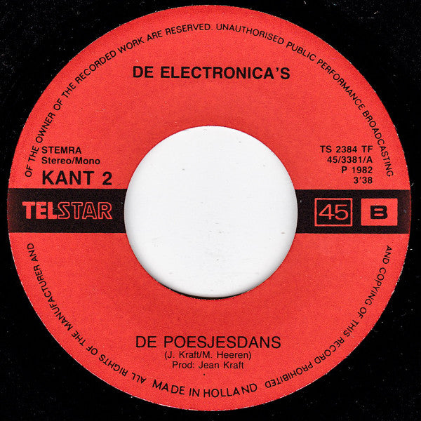 De Electronica's : De Vogeltjesdans / De Poesjesdans (7",45 RPM,Single)