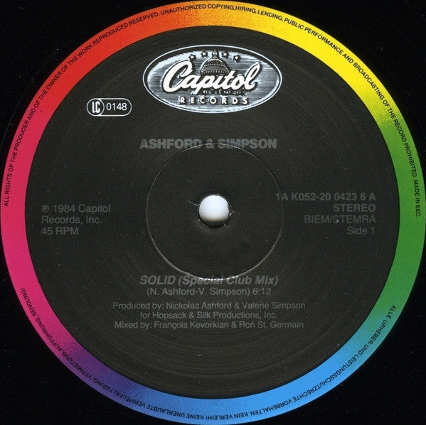 Ashford & Simpson : Solid (12",45 RPM,Single,Stereo)