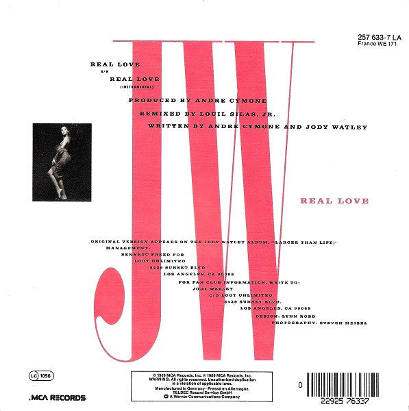 Jody Watley : Real Love (7",45 RPM,Single,Stereo)