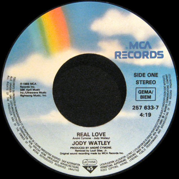 Jody Watley : Real Love (7",45 RPM,Single,Stereo)