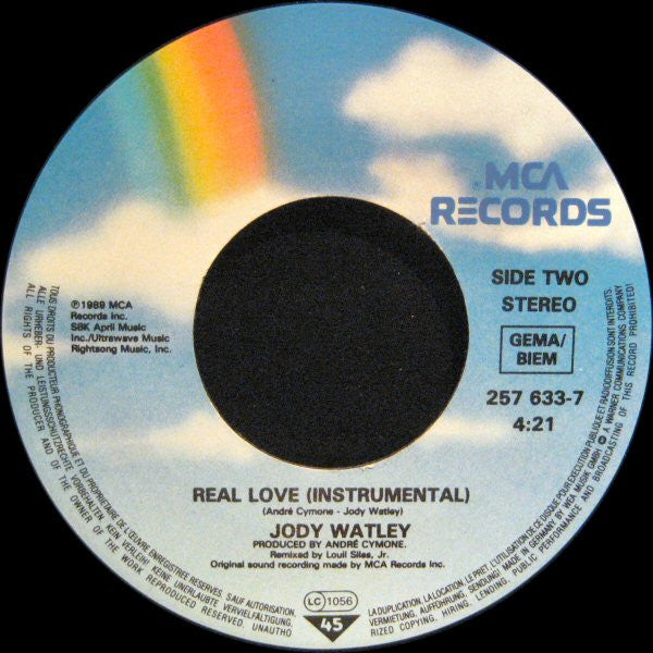 Jody Watley : Real Love (7",45 RPM,Single,Stereo)