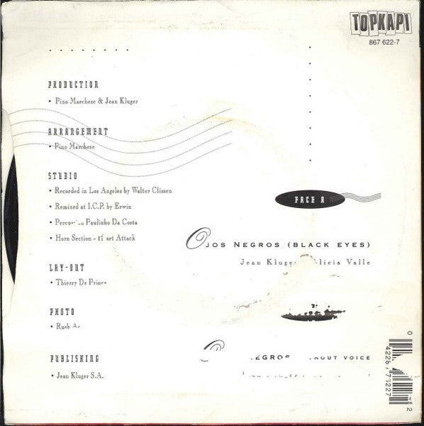 Alicia Valle : Ojos Negros (Black Eyes) (7",45 RPM,Single)
