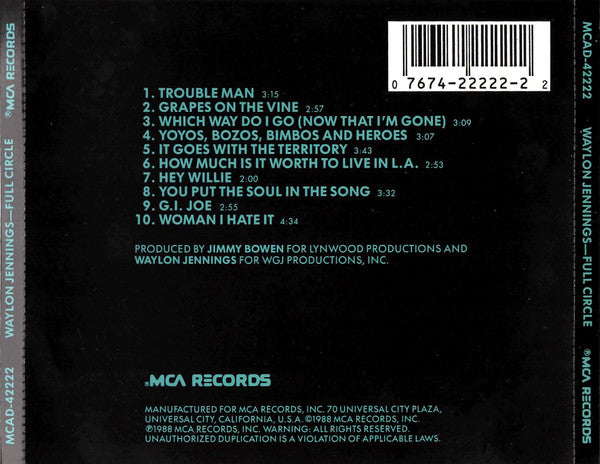 Waylon Jennings : Full Circle (Album)