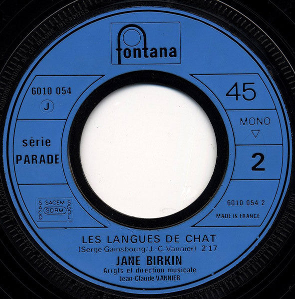 Jane Birkin Et Serge Gainsbourg : La Décadanse (7",45 RPM,Single,Mono)