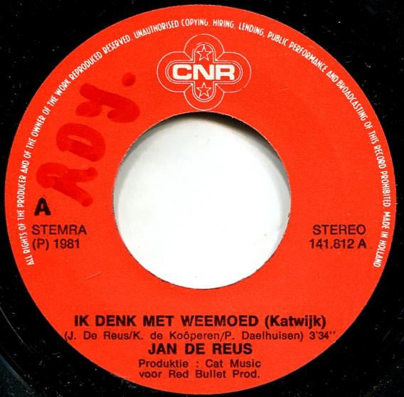 Jan de Reus : Ik Denk Met Weemoed (7",45 RPM,Single)