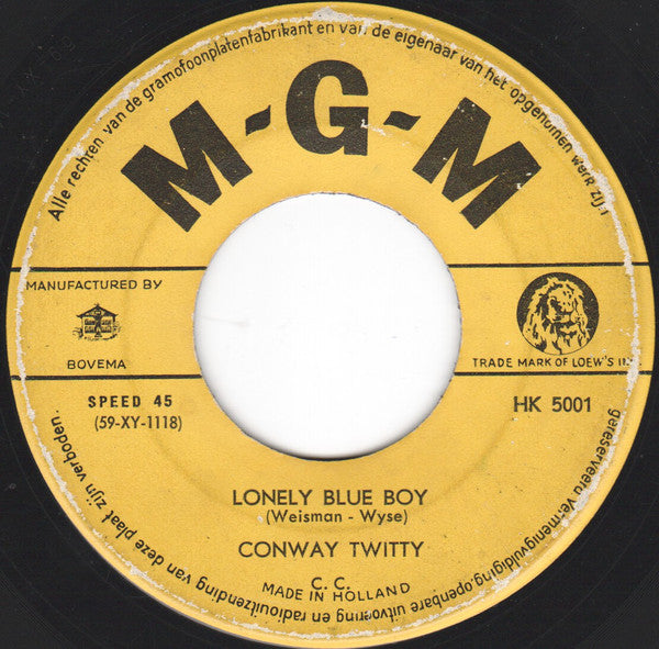 Conway Twitty : Lonely Blue Boy / Star Spangled Heaven (7", Single)