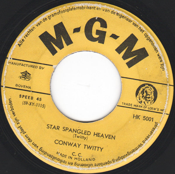 Conway Twitty : Lonely Blue Boy / Star Spangled Heaven (7", Single)