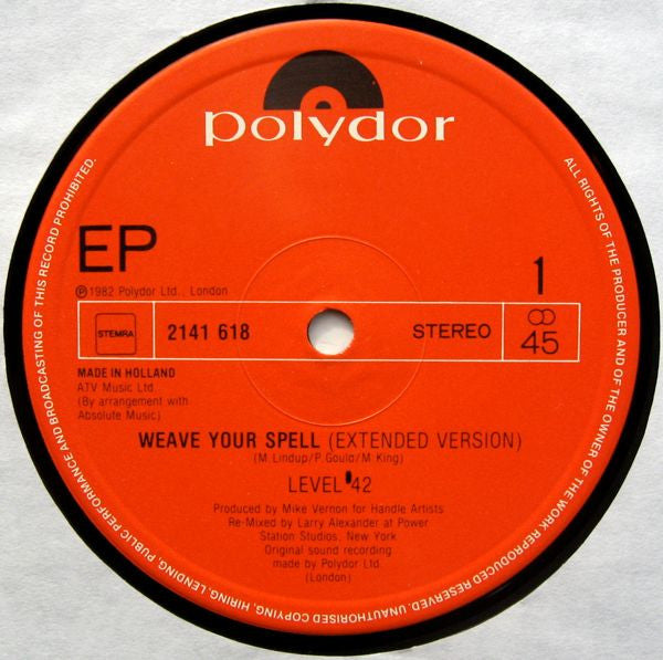 Level 42 : Weave Your Spell (12",EP,45 RPM)
