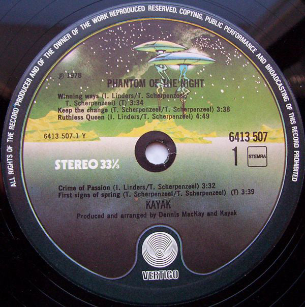 Kayak : Phantom Of The Night (LP,Album)