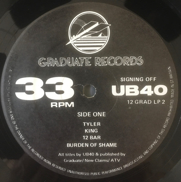 UB40 : Signing Off (LP,Album)