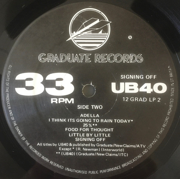 UB40 : Signing Off (LP,Album)