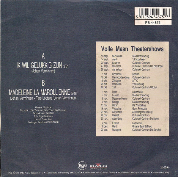 Johan Verminnen : Ik Wil Gelukkig ZIjn (7",45 RPM,Single)