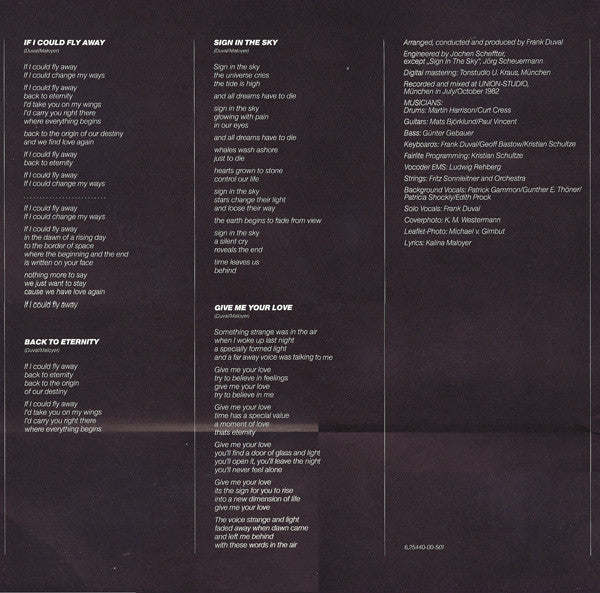 Frank Duval : If I Could Fly Away (LP,Album)