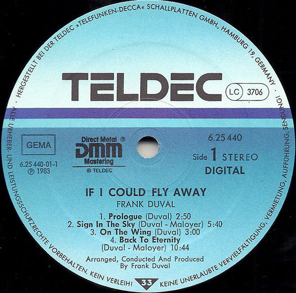 Frank Duval : If I Could Fly Away (LP,Album)