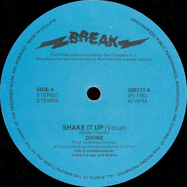 Divine : Shake It Up (12",45 RPM,Stereo)