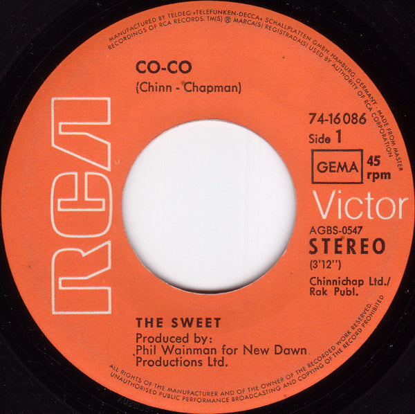 Sweet, The : Co-Co (7",45 RPM,Single,Stereo)