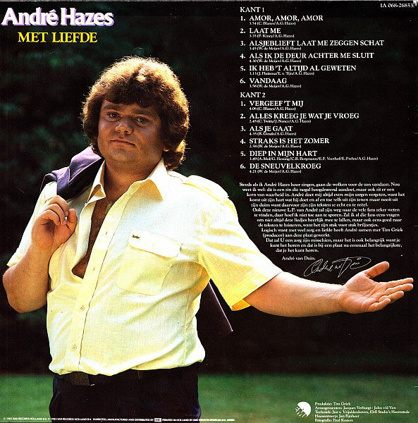 André Hazes : Met Liefde (LP, Album)