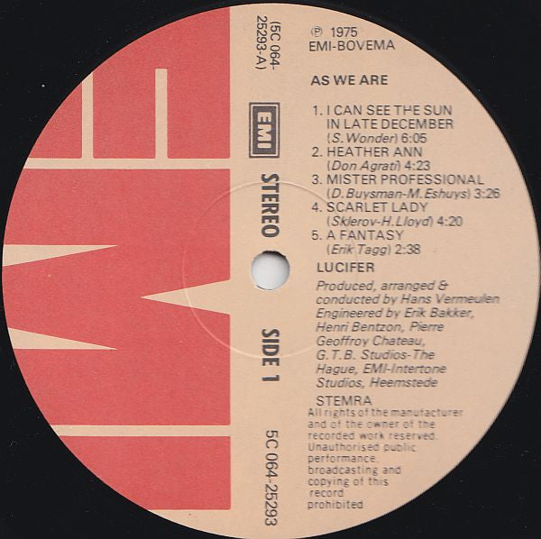 Lucifer (6) : As We Are (LP,Album)