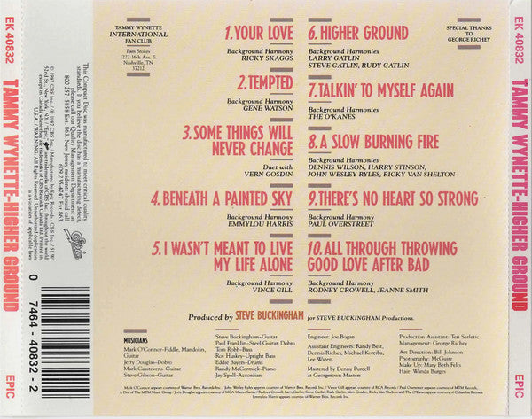 Tammy Wynette : Higher Ground (Album,Reissue)