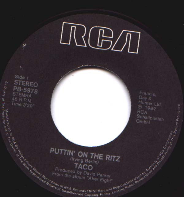 Taco : Puttin' On The Ritz (7",Single,45 RPM)