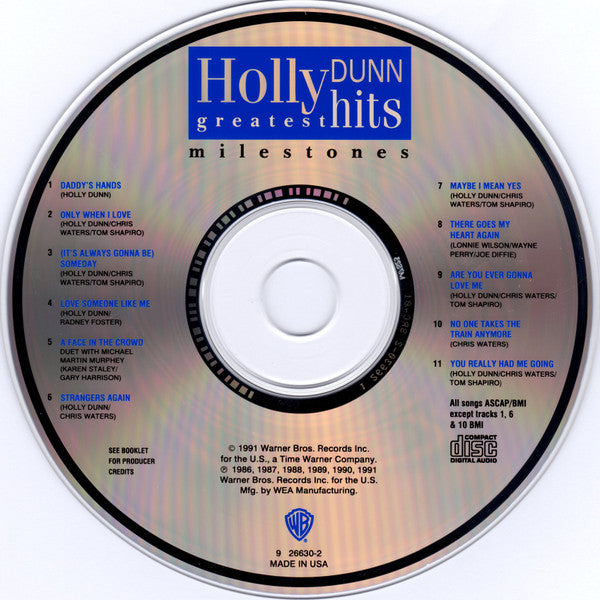 Holly Dunn : Milestones (Greatest Hits) (Album,Compilation,Repress)