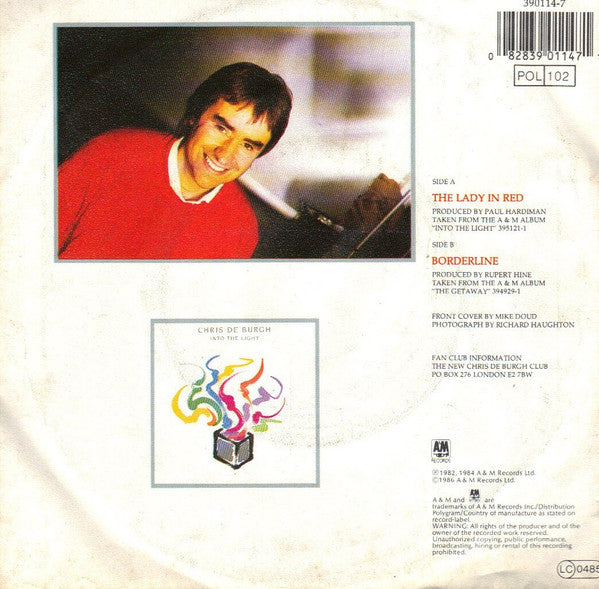Chris De Burgh : The Lady In Red (7",Single,45 RPM)