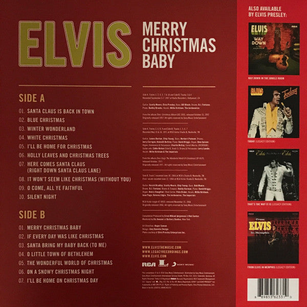 Elvis Presley : Merry Christmas Baby (LP,Compilation,Limited Edition)