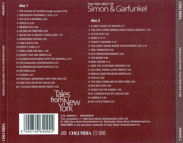 Simon & Garfunkel : Tales From New York: The Very Best Of Simon & Garfunkel (Compilation,Stereo)