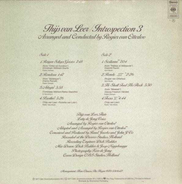 Thijs van Leer : Introspection 3 (LP,Album,Stereo)