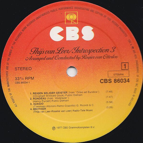 Thijs van Leer : Introspection 3 (LP,Album,Stereo)