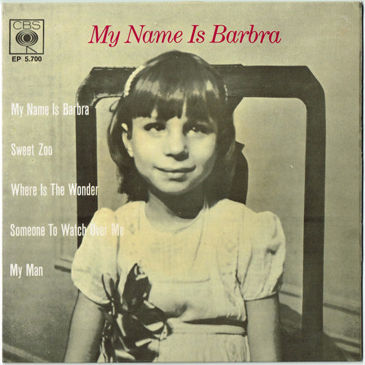 Barbra Streisand : My Name Is Barbra (7",45 RPM,EP)