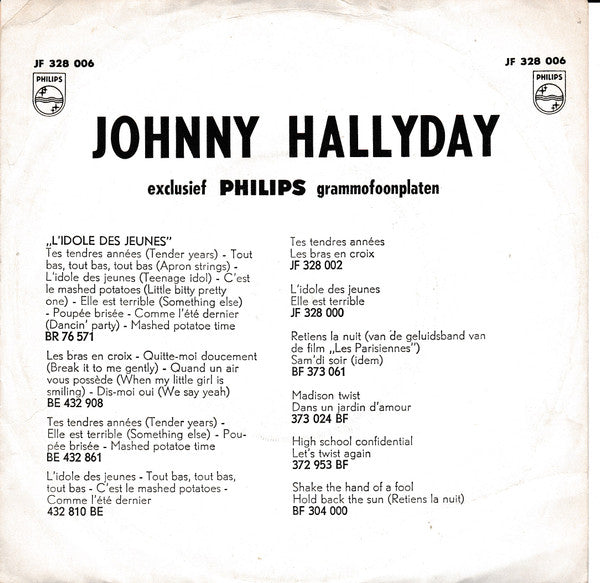 Johnny Hallyday : Pour Moi La Vie Va Commencer / A Plein Coeur (7",Single)