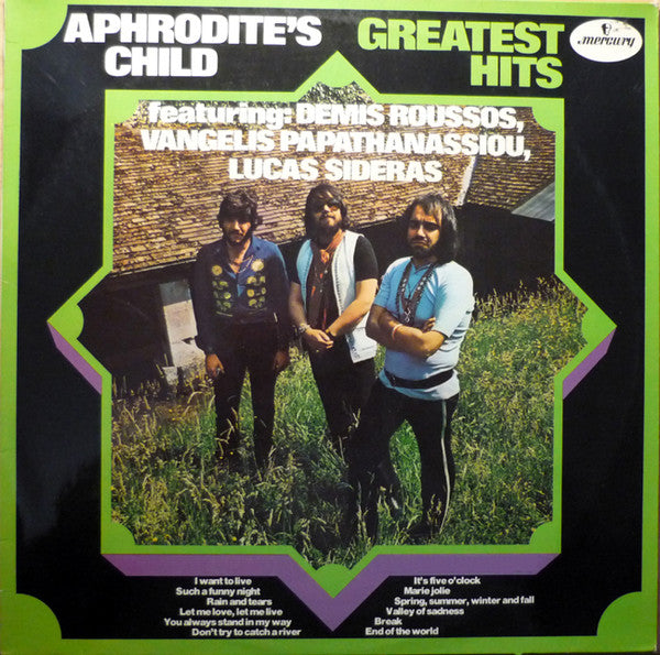 Aphrodite's Child Featuring Demis Roussos, Evangelos Papathanassiou, Lucas Sideras : Greatest Hits (LP,Compilation,Stereo)