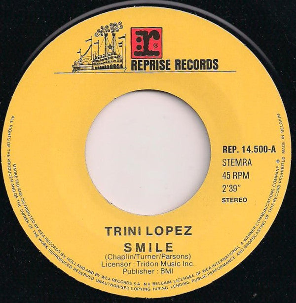 Trini Lopez : Smile (7",45 RPM,Single,Reissue)