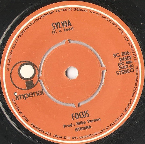 Focus (2) : Sylvia  (7",Single)