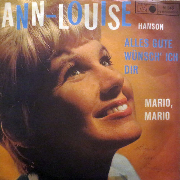 Ann-Louise Hanson : Alles Gute Wünsch' Ich Dir / Mario, Mario (7",Single,45 RPM)