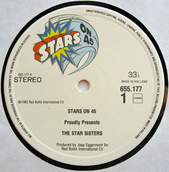 Stars On 45 Proudly Presents Star Sisters, The : Tonight 20.00 Hrs (LP,Album)