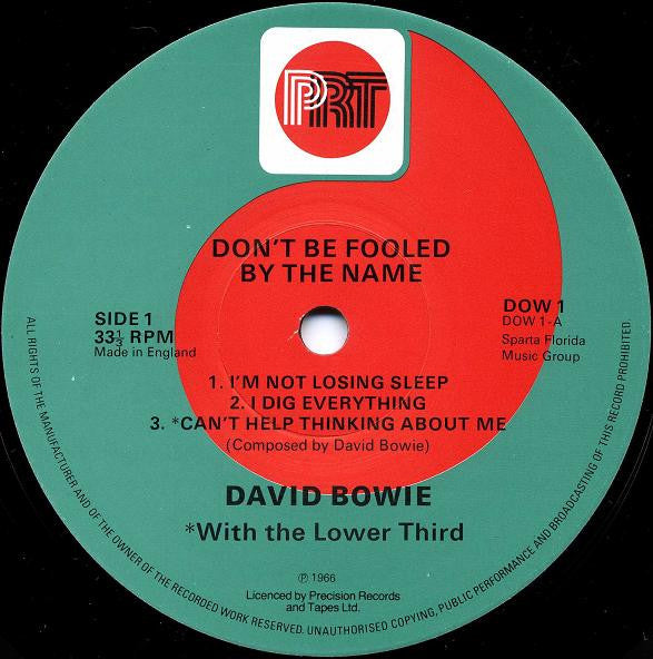David Bowie : Don't Be Fooled By The Name (LP,10",Compilation)