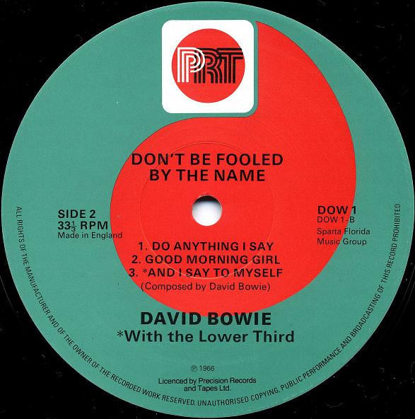 David Bowie : Don't Be Fooled By The Name (LP,10",Compilation)