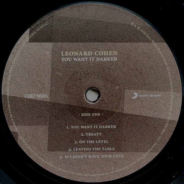 Leonard Cohen : You Want It Darker (LP,Album)